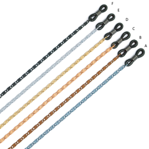 Brille bemalte Vintage Metallkette